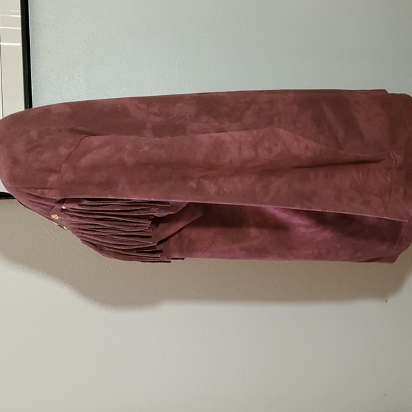 COPA CABANA Mauve Floral Tie Dye Outfit. Fringe Top and Pants. Sz M. VGUC - Picture 7 of 17